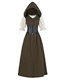FCCAM Tauriel Kostüm Gothic Kleid Damen Mittelalter Fasching...