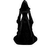 YEBIRAL Gothic Kleidung Damen Übergröße Schnürkleid mit...