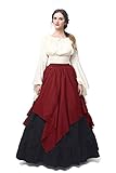 Fiamll Damen Renaissance Kleid Mittelalter Kostüm Viktorianische...