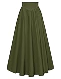 Damen Ren Faire Faltenrock Cosplay Gesmokt Elastische Taille...