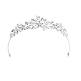 Tiara Silber Kristall Crown Diadem hochzeit Diadem krone Kristall...