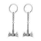 2 Stück Wikinger-Axt-Schlüsselanhänger,...