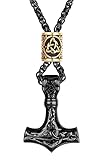 JeweBella Wikinger Thors Hammer Halskette Edelstahl Herren Thors...