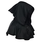 BLESSUME Mönch Gugel Kapuzen Cosplay Kostüm Gugel (Schwarz)