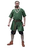 Battle-Merchant Mittelalter Tunika Ailrik mit Bordüre Herren |...