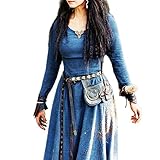WEITING Mittelalterliches Kleid für Damen, langärmelig,...