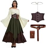 LumenVela Mittelalter Kleidung Damen, Renaissance Kleid Damen und...