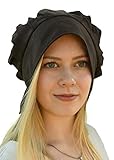 Battle-Merchant Mittelalter Haube mit gelegten Falten für Damen...