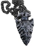 ZFSBRTL Wikinger Vegvisir Rune und Helm der Ehrfurcht Odin Speer...