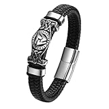 Flongo Leder Armband Herren Wikinger: Thors Hammer Dreieck...