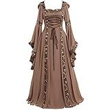 BaZhaHei Damen Cosplay Kostüm Mode Langarm Kapuzenkleid Vintage...