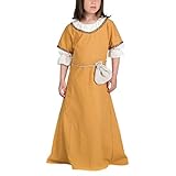 Elbenwald Kostüm für Kinder Sommer Maid Mittelalter Kleid mit...