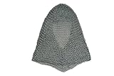 SZCO Damen Supplies Silver Chainmail Coif Stahl-Kettennetz
