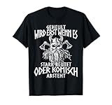Wikinger T-Shirt: Nordischer Kompass Wolf, Germanen, Midgard -...