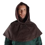 HEMAD Mittelalter Kapuze Schafwollfilz Mittelalterliche Kleidung...