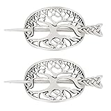 DELORIGIN 2 Stück Wikinger Keltische Haarnadeln Clips,...