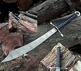 Falchion Sword, Damascus Steel Dadaa Cutlass Sword 30 Inches Long...