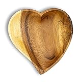 levandeo Holzschale Akazie 15cm Herz Design Snackschale Schale...