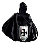 Leder-beutel Dukatenbeutel Geld-katze Leder-Farbe schwarz...