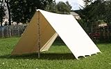 3 x 5m Reenactment Weißzelt Lagerplane Mittelalter Zelt ritter