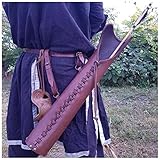 Mittelalterlicher Leder-Vintage-Pfeilköcher, Bogenhalter,...