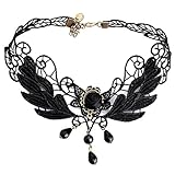 Jovivi Gotik Schmuck Damen Kette Acryl Spitze Lace Kragen Vintage...